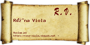 Róna Viola névjegykártya